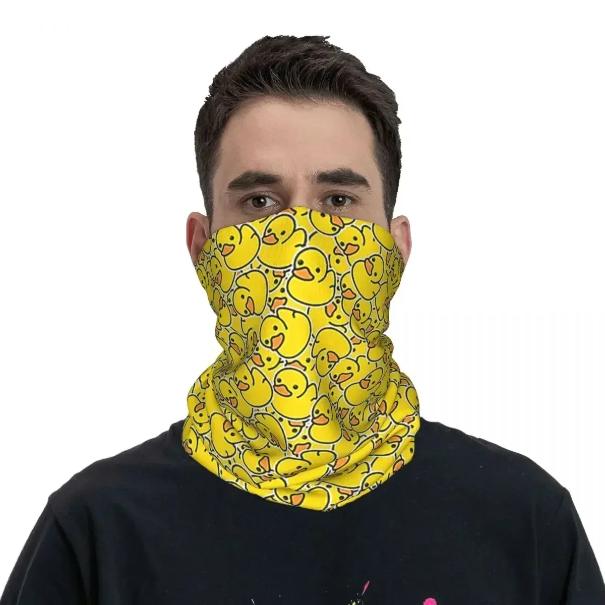 Yellow Classic Rubber Duck Bandana Neck Gaiter Printed Mask Scarf Multi-use Headwear Riding Unisex Adult Winter