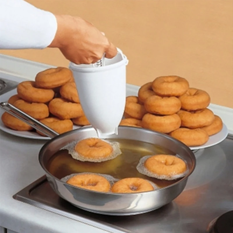 Utensilio para hacer rosquillas, herramienta ligera para hornear postres, hacer gofres y rosquillas, fácil y rápido