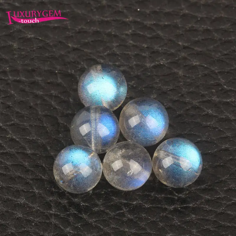 Natural Gray Labradorite Stone Smooth Round Shape DIY Loose Beads 7A High Quality 4/6/8/10mm Jewelry Accessories 1Pcs wk508