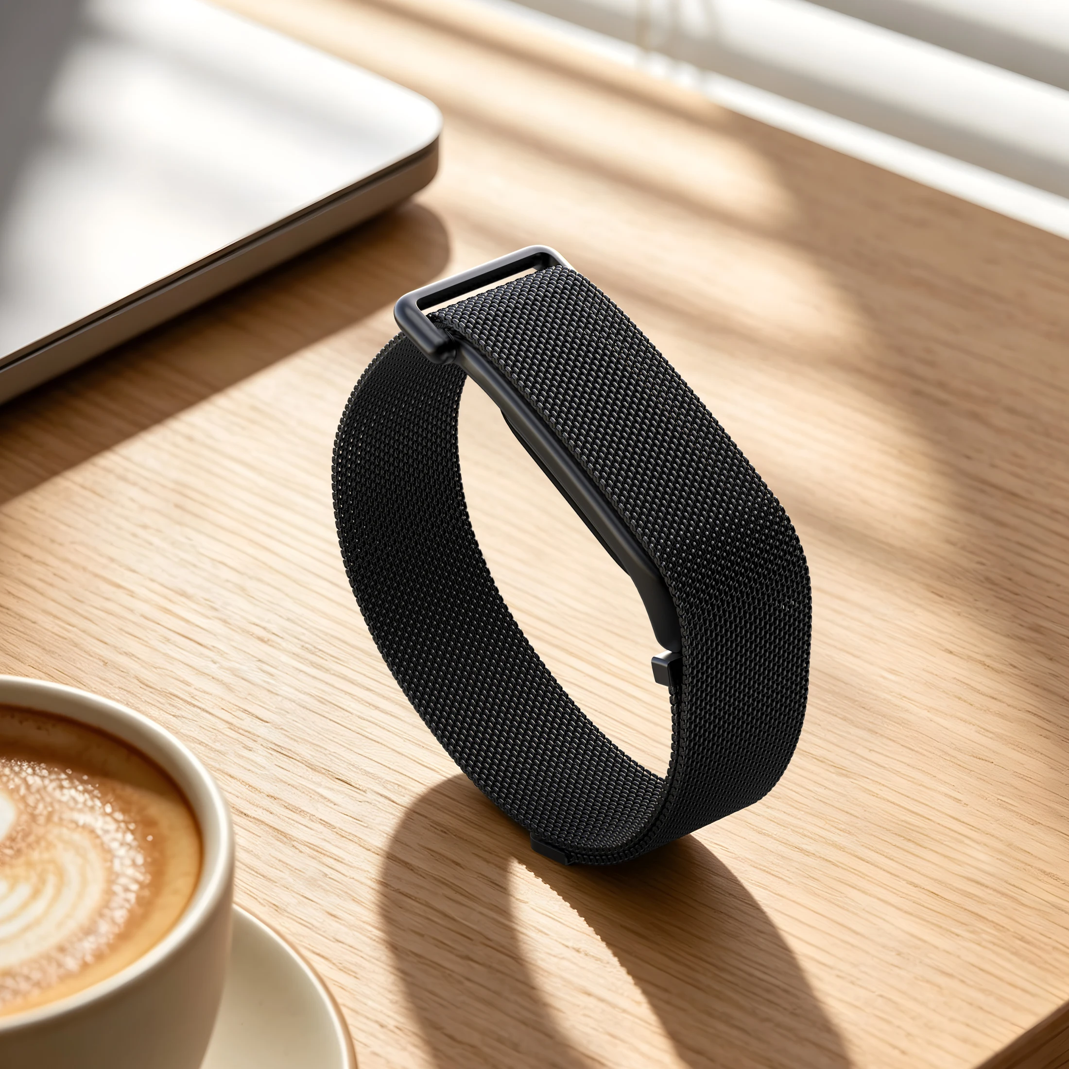 Stilvolles Milanese-Armband für Google Fitbit Air, in verschiedenen Farben erhältlich, verstellbar, atmungsaktives Uhrenarmband für Google Fitbit Air. – Detail 25