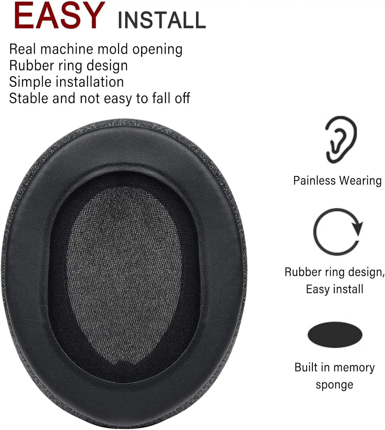 BPHS1 Earpads for Audio Technica BPHS1 BPHS1-XF4 BPHS-1 Headphone Replacement Ear Cushion Cover Pad