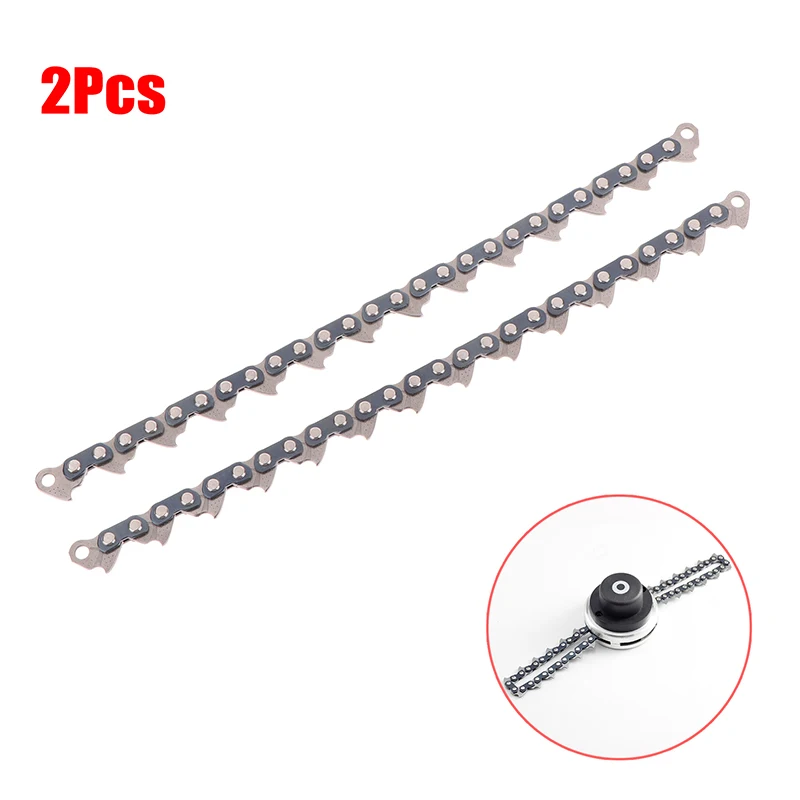 2Pcs Chain Type Grass Cutter Chain Blade For Wood Cutting Woodworking Accessories Gasoline Grass Trimmer Head Chain