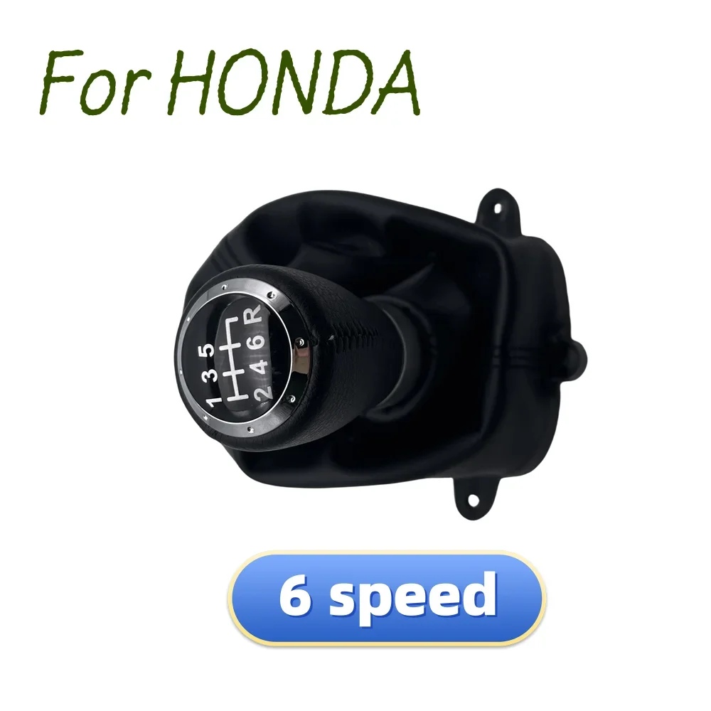 

6 Speed Gear Shift Lever Knob Stick Head Handball Auto Real Leather For HONDA ACCORD VIII 8 MK8 2008 2009 2010 2011 2012-2014