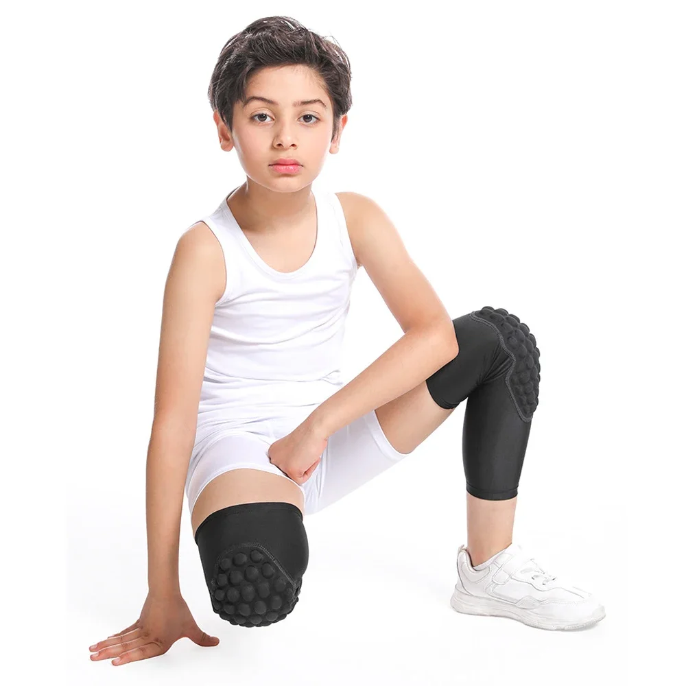 1Pcs Kids Knee Pads for Basketball Soccer,Breathable Compression elbow brace Guards,Boys Girls Knee Sleeves Sports Gear