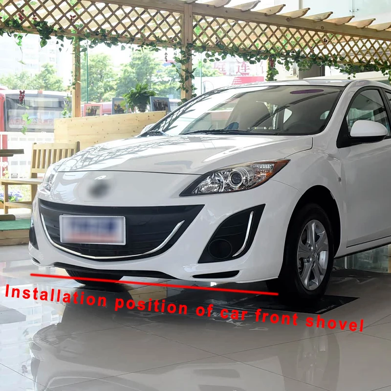 

3 Pieces Car Accessories Front Bumper Lip Body Kit Chin Guard Diffuser Cover Deflector ABS For 2011-2015 Mazda 3 Xingcheng