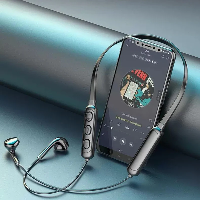 

TWS-B7 Беспроводные Bluetooth наушники с шейным ремешком, уличная водонепроницаемая спортивная гарнитура с кнопкой управления, наушники для музыкальных наушников