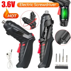 Electric Screwdriver Battery Rechargeable Cordless Screwdriver Powerful Impact Wireless Screwdriver Set Mini Drill Power Tools