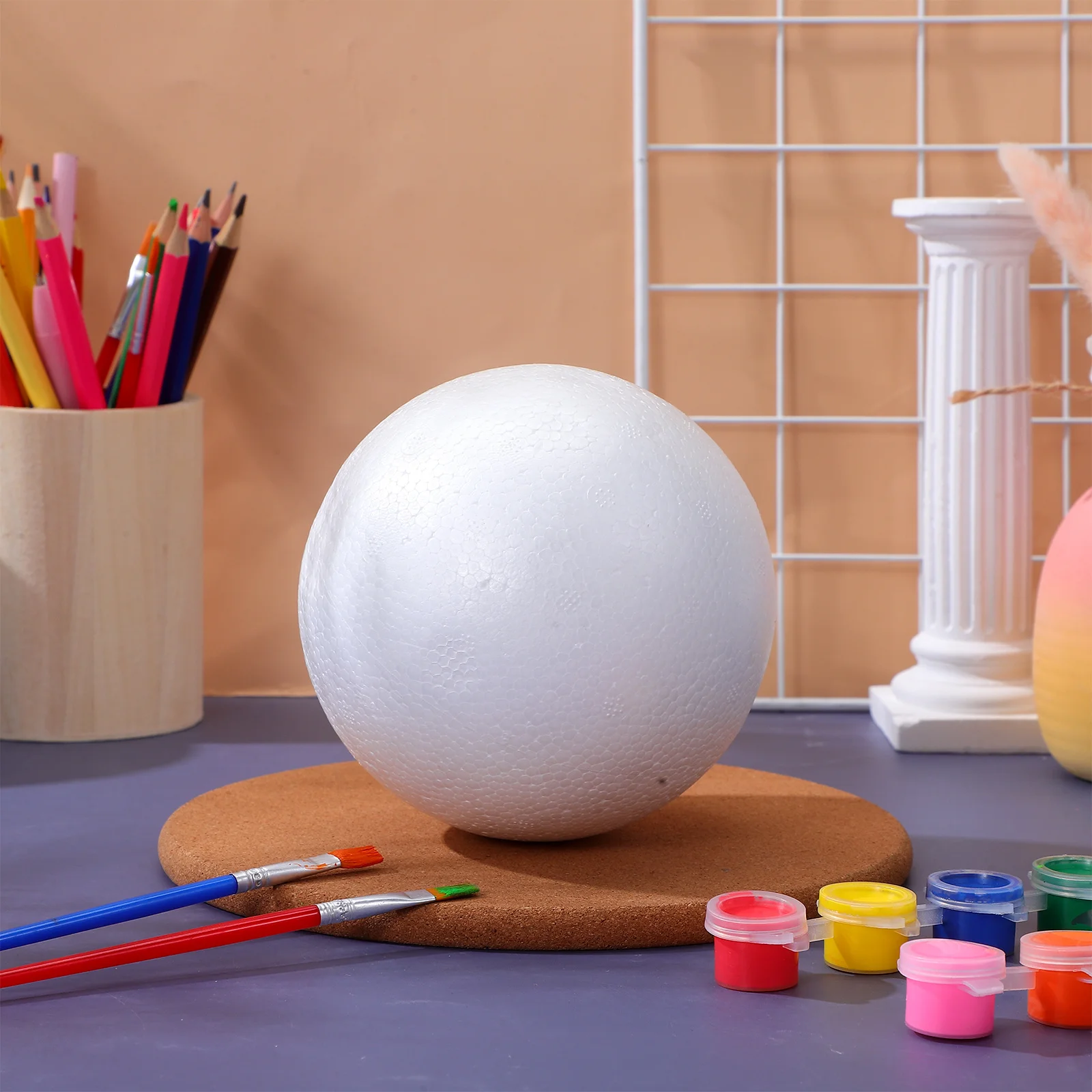 6 قطعة 12 سنتيمتر كرات الحرفية فارغة النمذجة حلية للأطفال DIY بها بنفسك مشروع الستايروفوم الكرة السائبة متعة كرة مستديرة لمرحلة ما قبل المدرسة الكنيسة