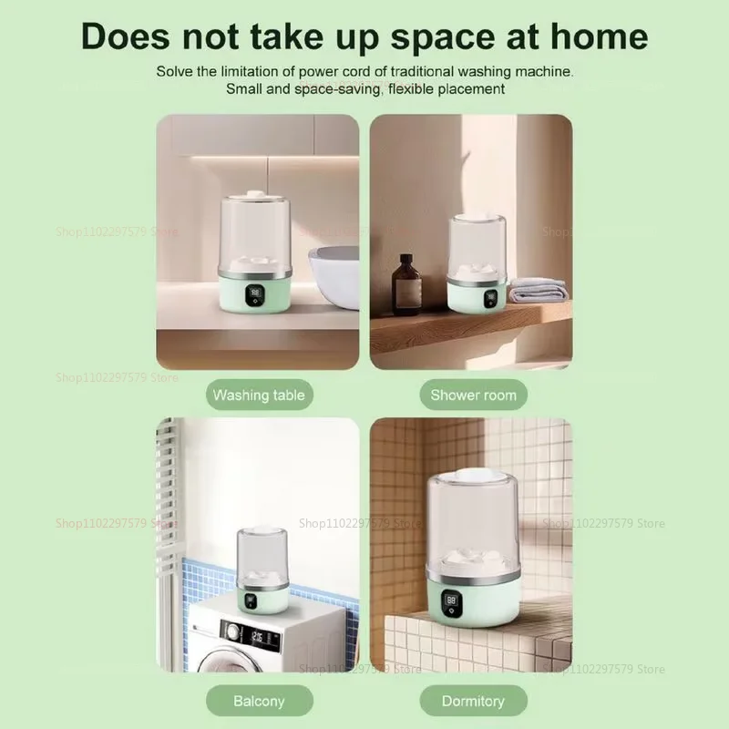 غسالة صغيرة محمولة، غسالة غسيل مدمجة للمساكن، السفر، التخييم، شقة الفندق، سهلة التنظيف مع مقبض #6