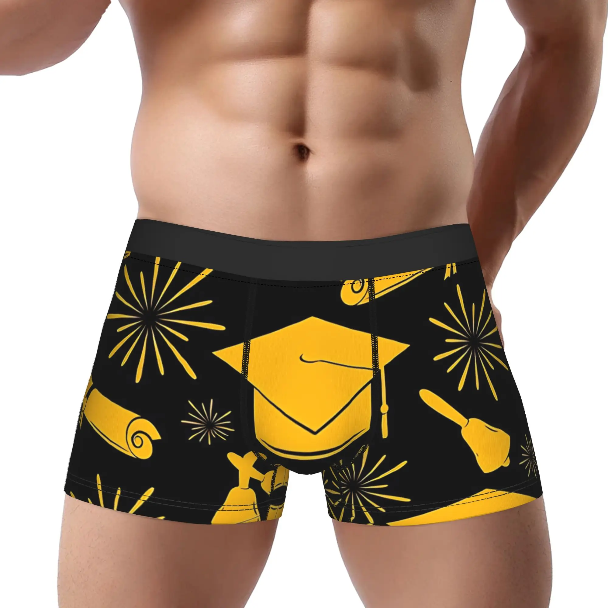 Cute Student Graduation Themed class of 2026 Underpants Breathbale Panties Man Underwear Ventilate Shorts Boxer Briefs