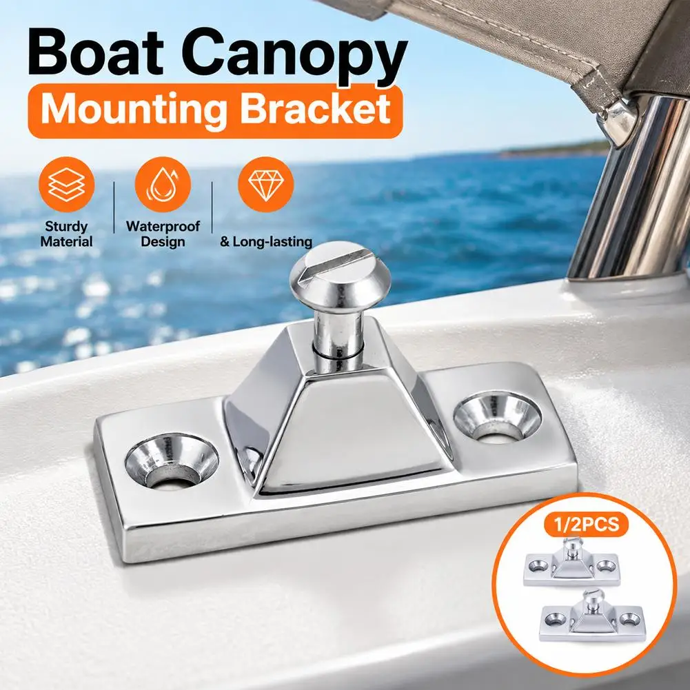 1/2pcs Deck Hinge Mount Yacht Awning Accessories Deck Hinge Marine Grade Pyramid-Shape Base Marine Hinge Boat Hardware Hinge