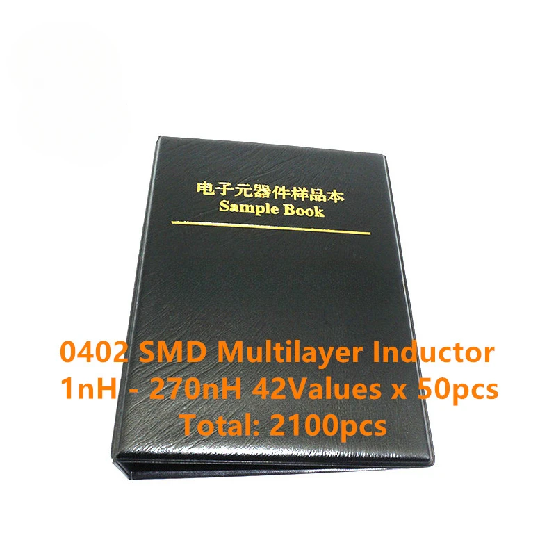 2100Pcs 0402 muRata SMD Multilayer Inductor Sample Book 1nH~270nH 42Valuesx50pcs=2100pcs Assorted Kit