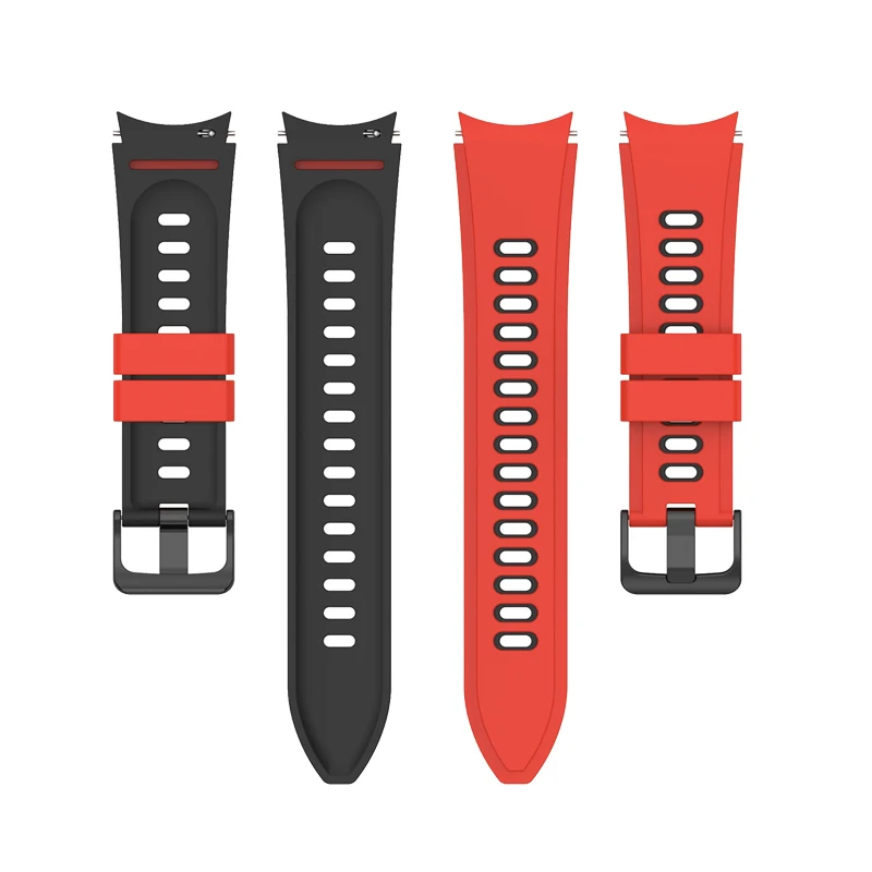 Gelang Silikon 20Mm untuk Jam Tangan Samsung Galaxy 4 40Mm 46 42Mm Jam Tangan Gelang Tali Pintar Jam Tangan 5 40 44Mm/Jam Tangan 5 Pro 45Mm Korea