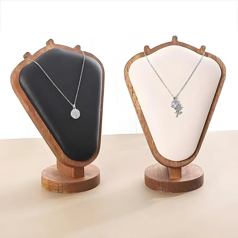 Solid wood jewelry display stand, model figurine luxury prop, counter and showcase display rack for jewelry store