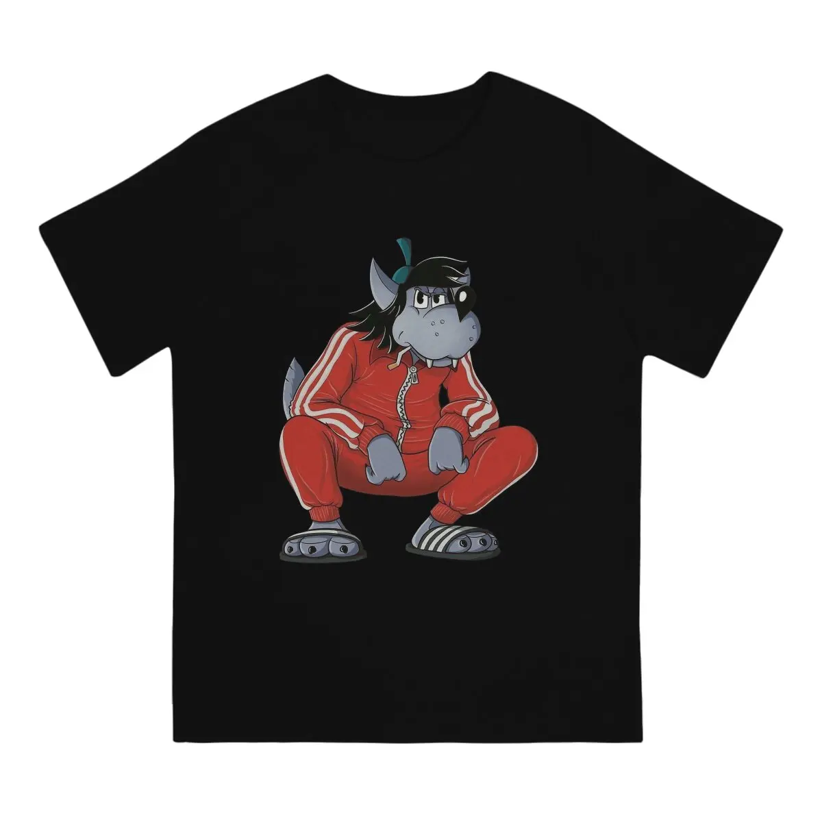 Tops 100% Cotton Fun FashionNu Pogodi Well Just You Wait Wolf Hare Men's and women's T-shirts Tracksuit Squat WolfTshirt Top