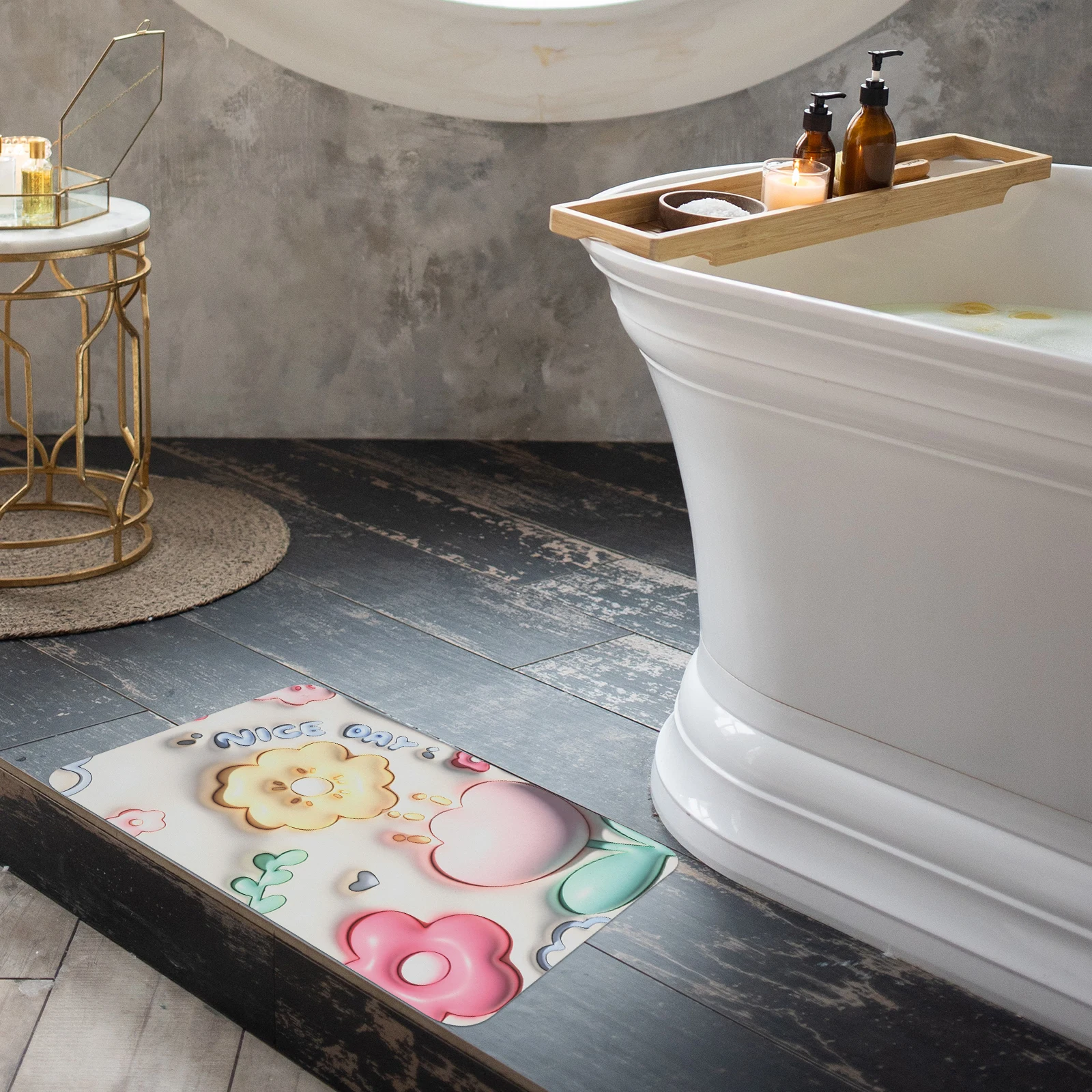 

Bathroom Mat Rugs Carpet Water Absorption Anti skid Home Floor Pad Nonslip Entryway Decorative Bath Mats Soft Silica Gel Wear