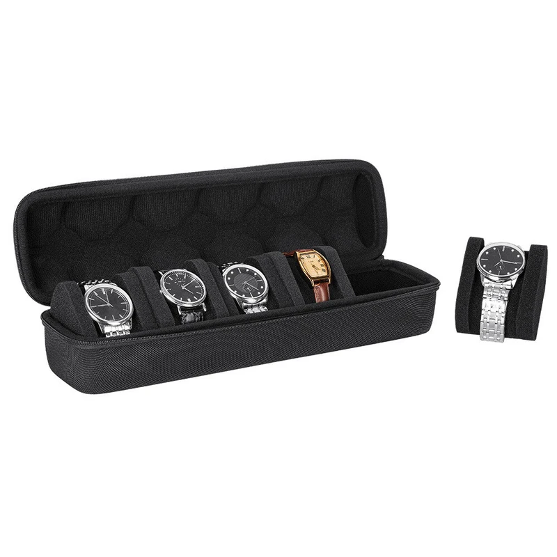 

P+ Portable Watch Storage Box Container Travel Wrist Watches Organizer Case Holder