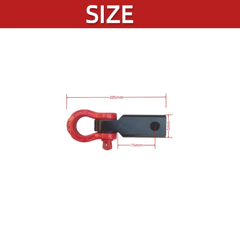 18000 Lbs 2 inch  steel Shackle   Receiver trailer hitch hook receiver with medium ring shackle