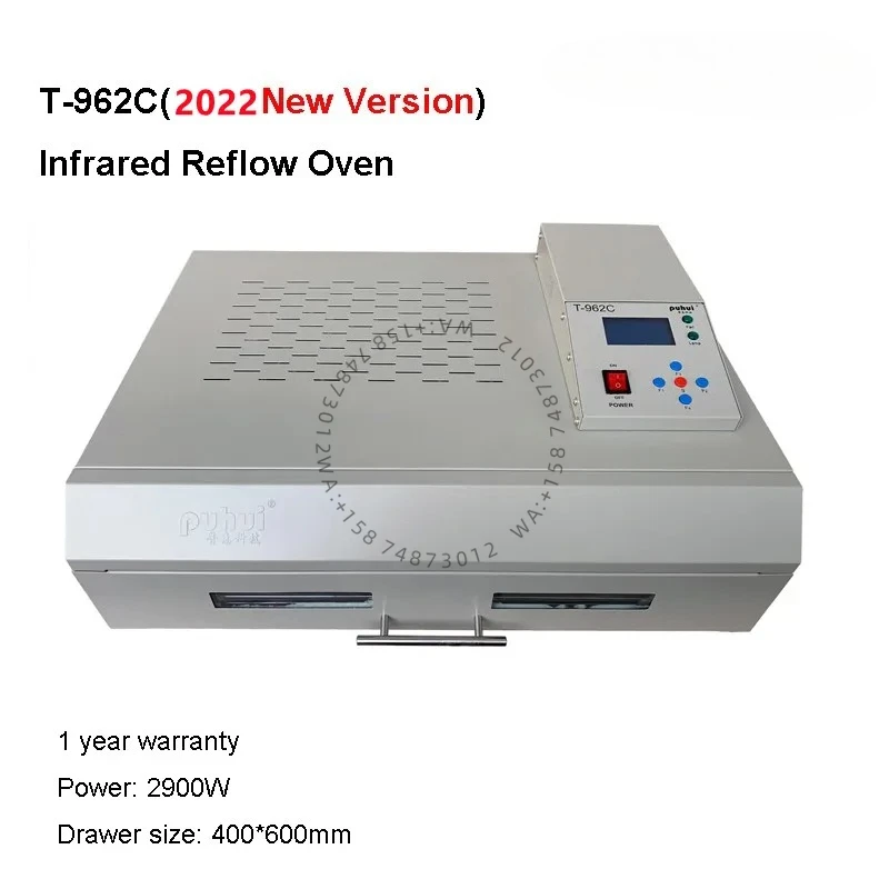 

High Quality 220/110V 50/60Hz PUHUI T-962C infr ared IC Heater BGA Rework Station Oven Machine infr ared Heater 2500W