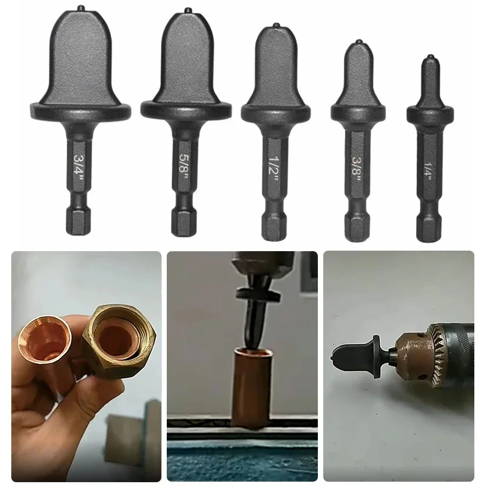 Expansor de Tubo com Alça Sextavada Peças Condicionado Conjunto de Alargamento para Ferramentas Elétricas de Cobre Macio e Duro