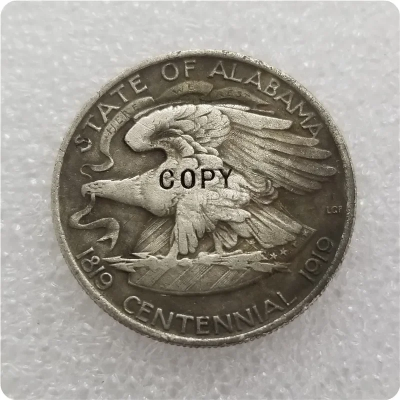 COPY REPLICA 1921 Alabama Commemorative Half Dollar COIN COPY Challenge Pocket Coins Christmas Gifts