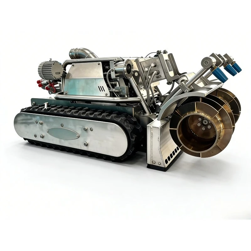 Amphibious Underwater Sediment Removal Robot Waterproof Crawler Dredging Machine for River Channel Reservoir Silt Extraction