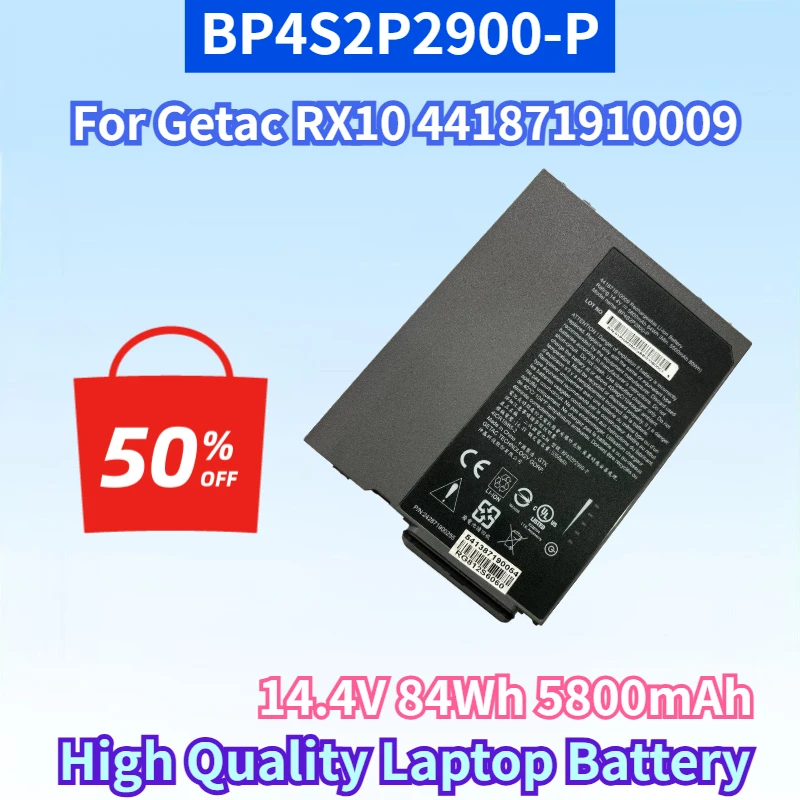 Newest BP4S2P2900-P 14.4V 84Wh 5800mAh Rechargeable Battery for Getac RX10 441871910009 441871910010 High Quality Laptop Battery