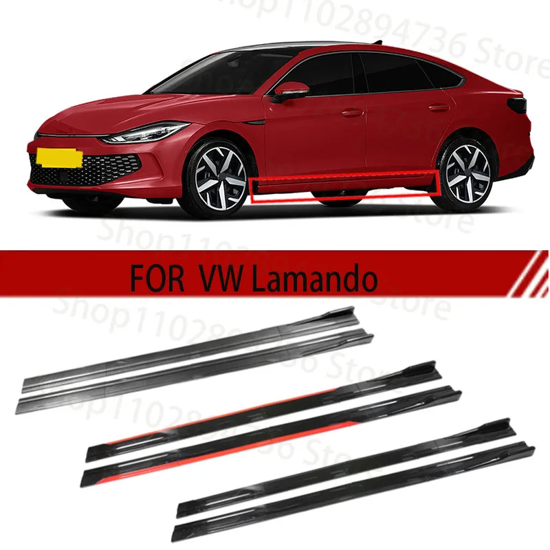 

FOR VW Lamando 2M Car Side Skirt Extension Plate Lip Separator Bumper 2.18M Racing Side Spoiler