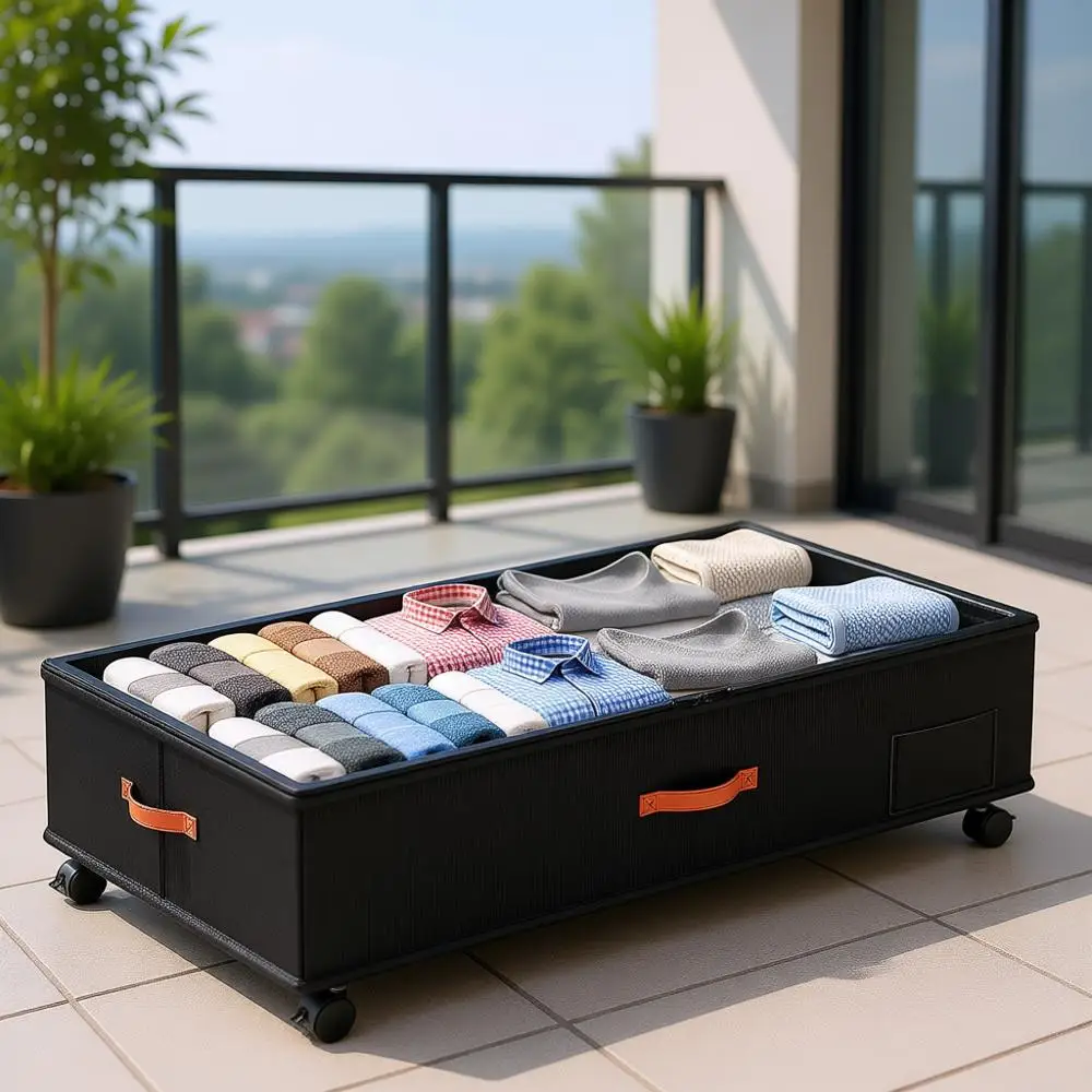 

Органайзеры для хранения под кроватью на колесиках, 2 шт., очень большие контейнеры с прозрачными крышками, компактный дизайн для одежды, обуви, книг