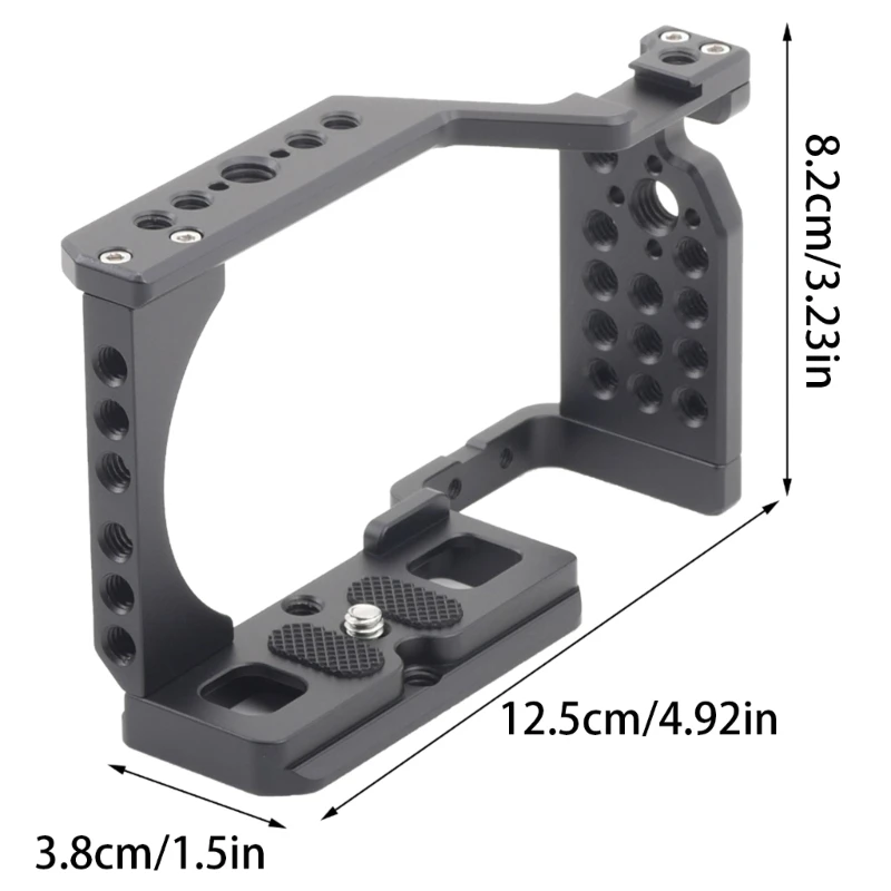 قفص كاميرا فيديو معدني لكاميرا ZVE10 مع لوحة تحرير سريع سهلة الإمساك دروبشيب