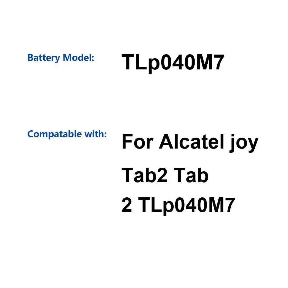 

4000 мАч для Alcatel Joy Tab 2 Tlp040m7 аккумулятор для планшета с быстрой зарядкой