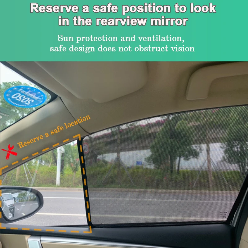 سيارة شبكة الشمس الظل لشركة هيونداي كونا 2024 اكسسوارات Kauai SX2 MK2 2024 2025 2026 المغناطيسي الشمسيات الزجاج الأمامي نافذة أقنعة #4