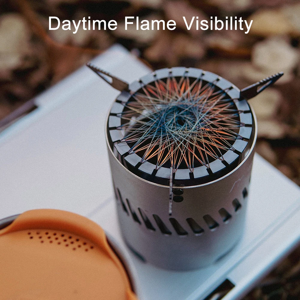 Turbo Portable Alcohol Stove–Windproof, High-Power Titanium