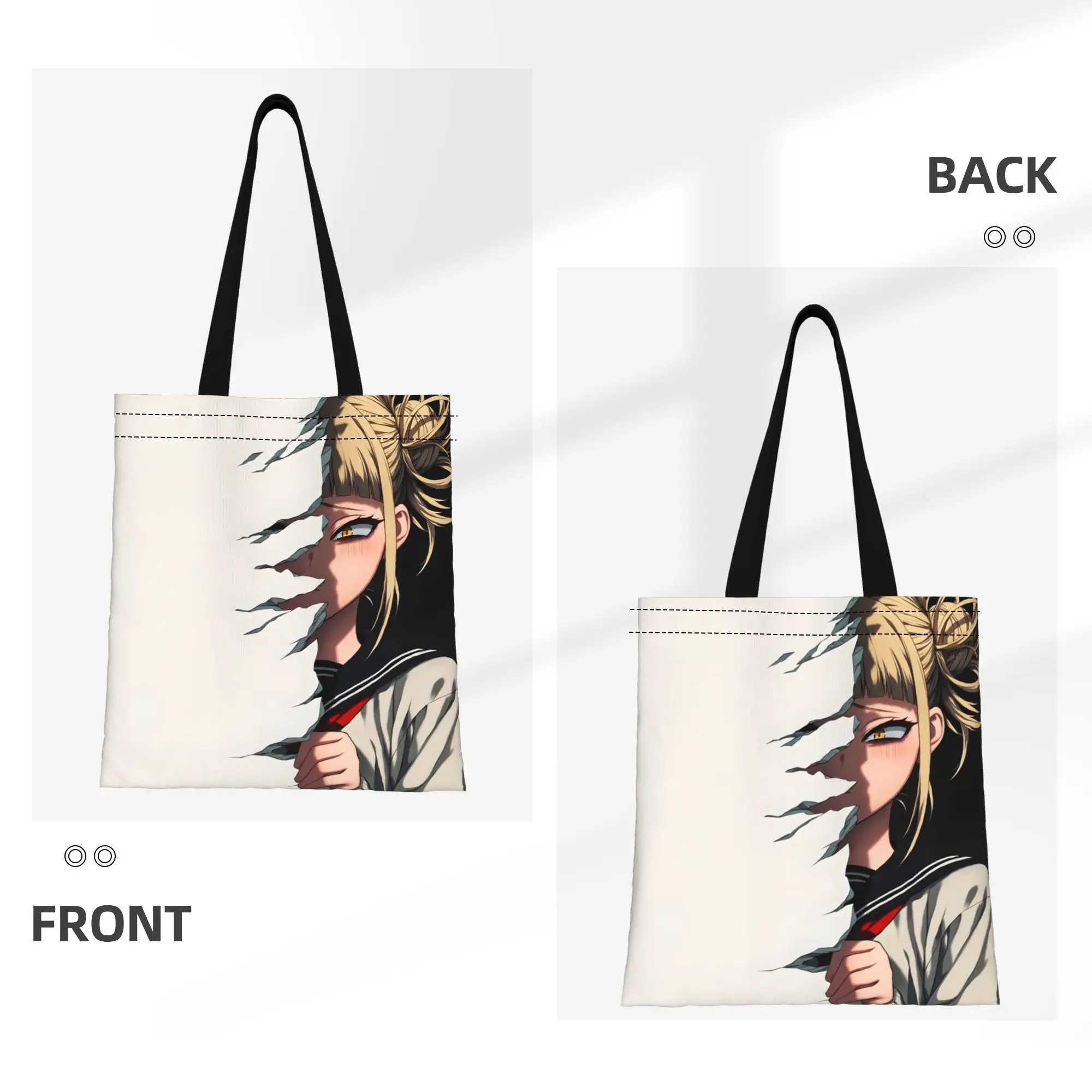 1PC Himiko Toga Canvas Tote Bag My Hero Academia Canvas Tote Bag Perfect for Shopping Grocery Travel & Outdoor
