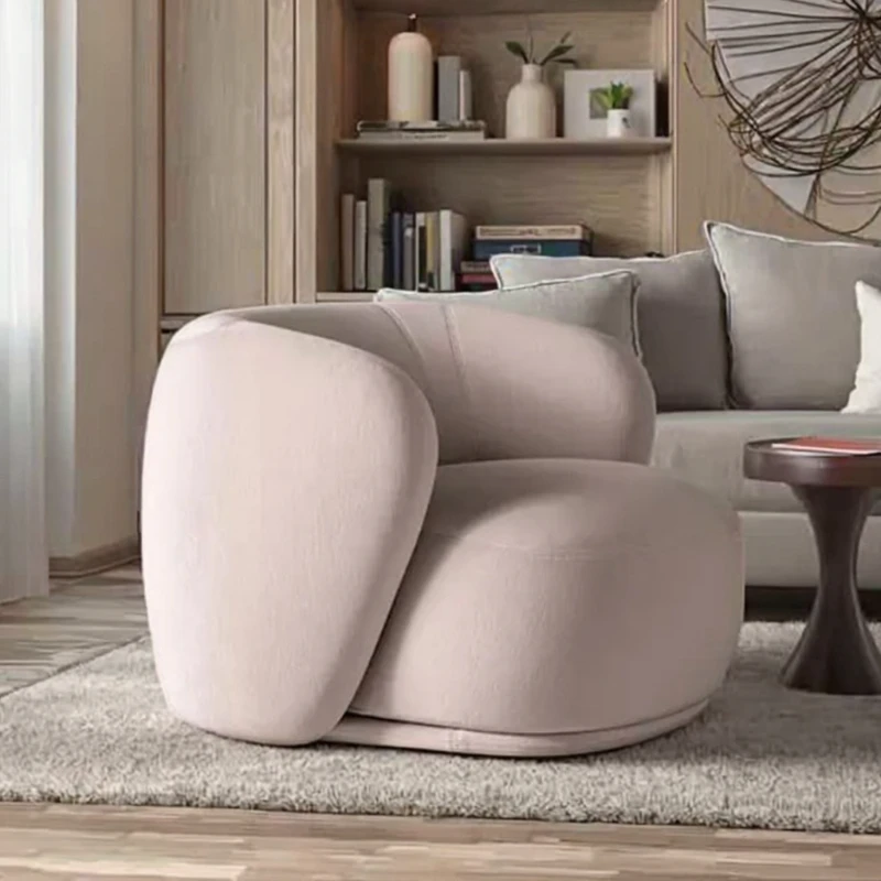 

Modern Lounge Chair Designer Fabric Sofa Living Room Hotel Apartment Velvet Fabric Sofa Armchair