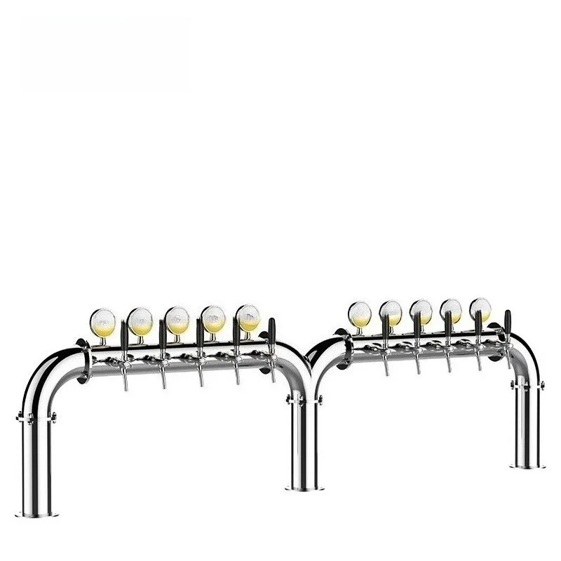 Craft beer equipment, bar stainless steel beer tower M-shaped wine column 10 holes