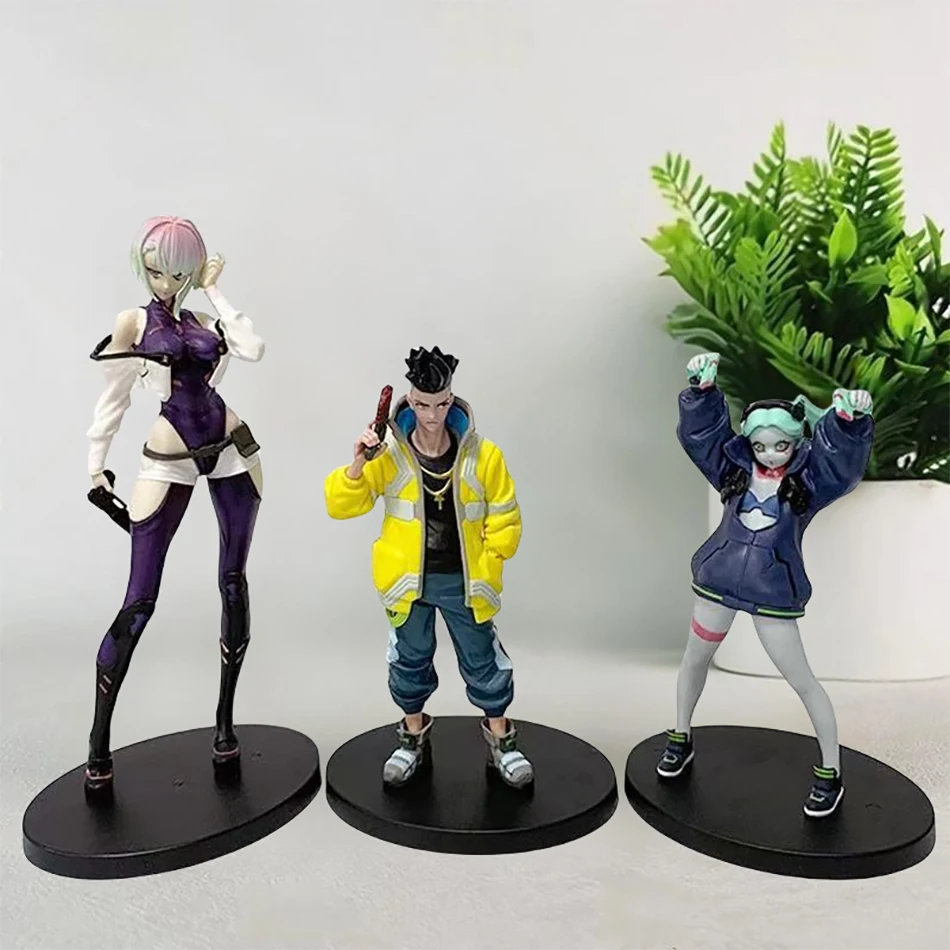 Gioco Anime Cyberpunk Rebecca Figura David Martinez Aciton Figura Modello in piedi Bambola giocattolo Collezione Lucy Decorazione desktop Regalo