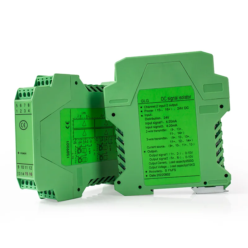 Aislador convertidor de señal 4-20mA 0-10V 0-5V 1 en 1 salida 0-10V a 0-20mA aislador de señal 2 en 4 salida aislador de señal analógica CC