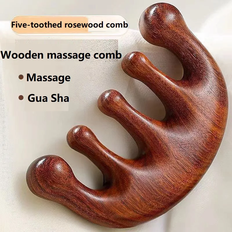 New Wooden Massage Comb Scalp Head Oil Massager Scalp Hair Wood Massage Tools AMS01