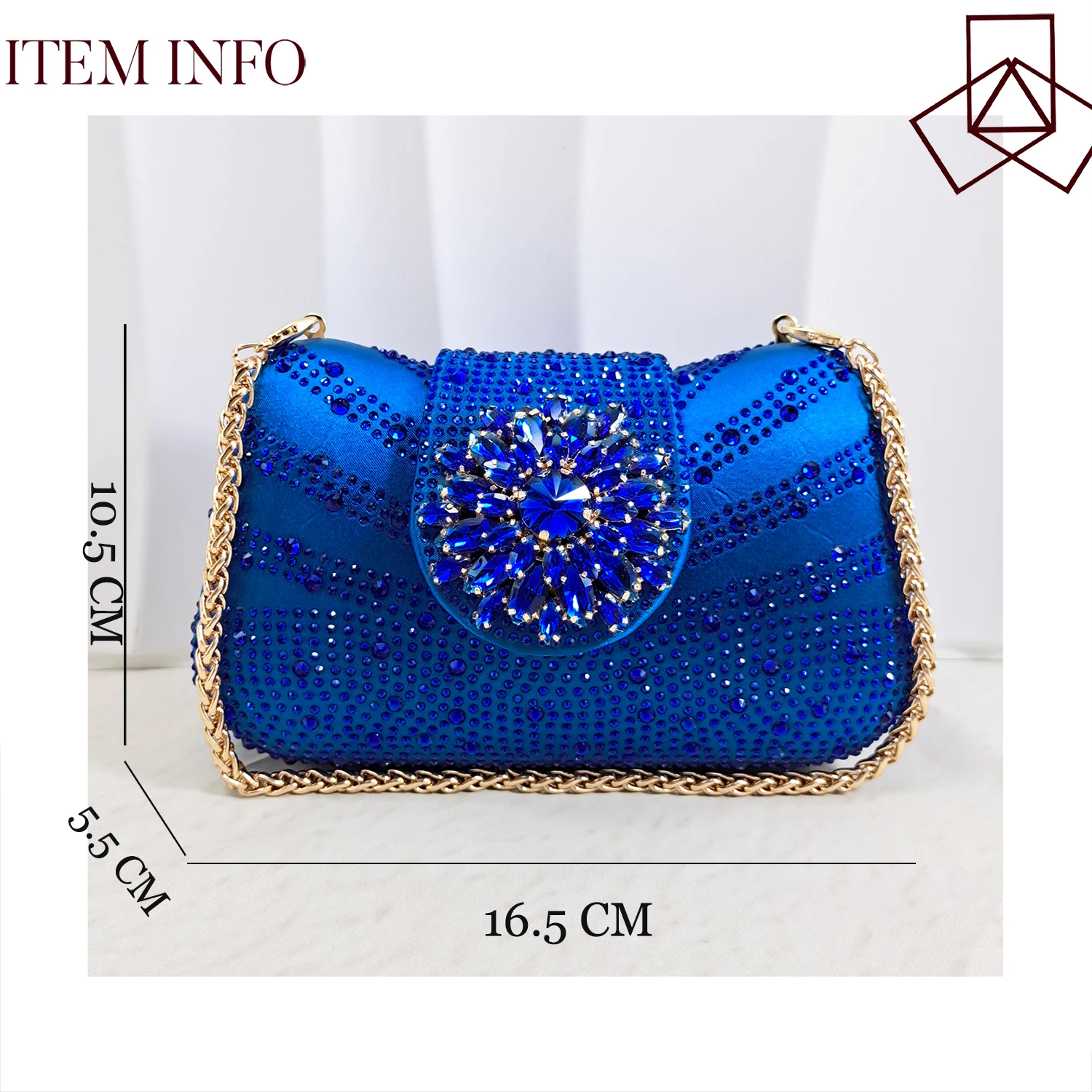 Scarpe e Borsa Blu Strass
