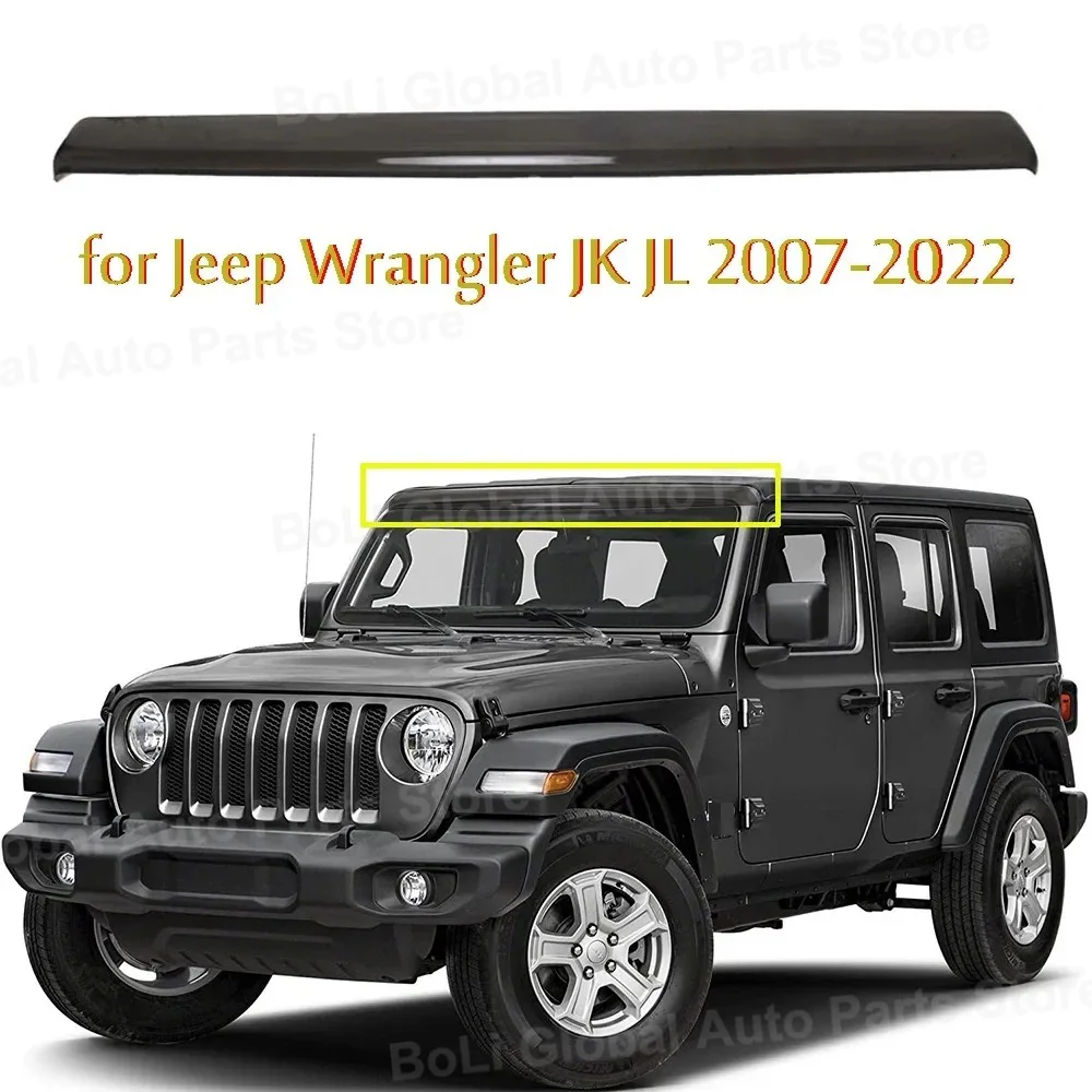 For Jeep Wrangler JK JL 2007-2022 Car Roof Sand Guards Sun Shade Dark Smoke Smooth Sunroof Wind Deflector Car Accessories