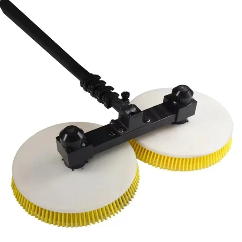 

Dual-Head Electric Photovoltaic Cleaning Machine Eco-Friendly Aluminum Handle Nylon Bristles OEM Available for Solar Cleaning