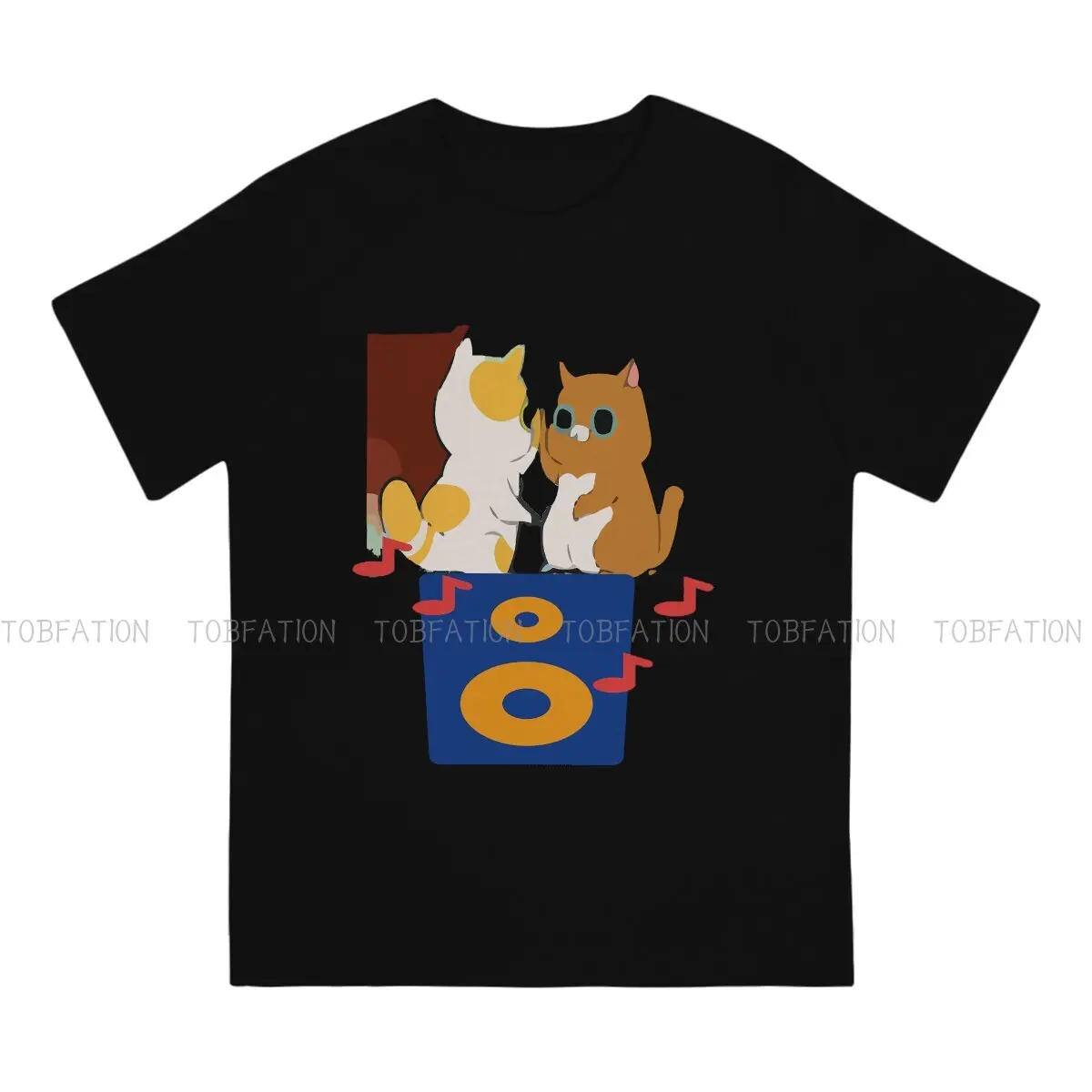 Cakey Cat  Fashion TShirts Gabby's Dollhouse Gabby Cartoon Men Graphic Pure Cotton Tops T Shirt O Neck