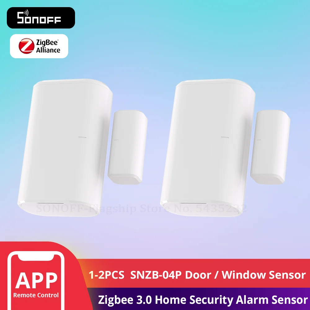1/2 PCS SONOFF SNZB-04P Zigbee Sensore per porte e finestre Sensore di allarme di sicurezza domestica Scena intelligente locale Funziona con Alexa Google Home ZHA