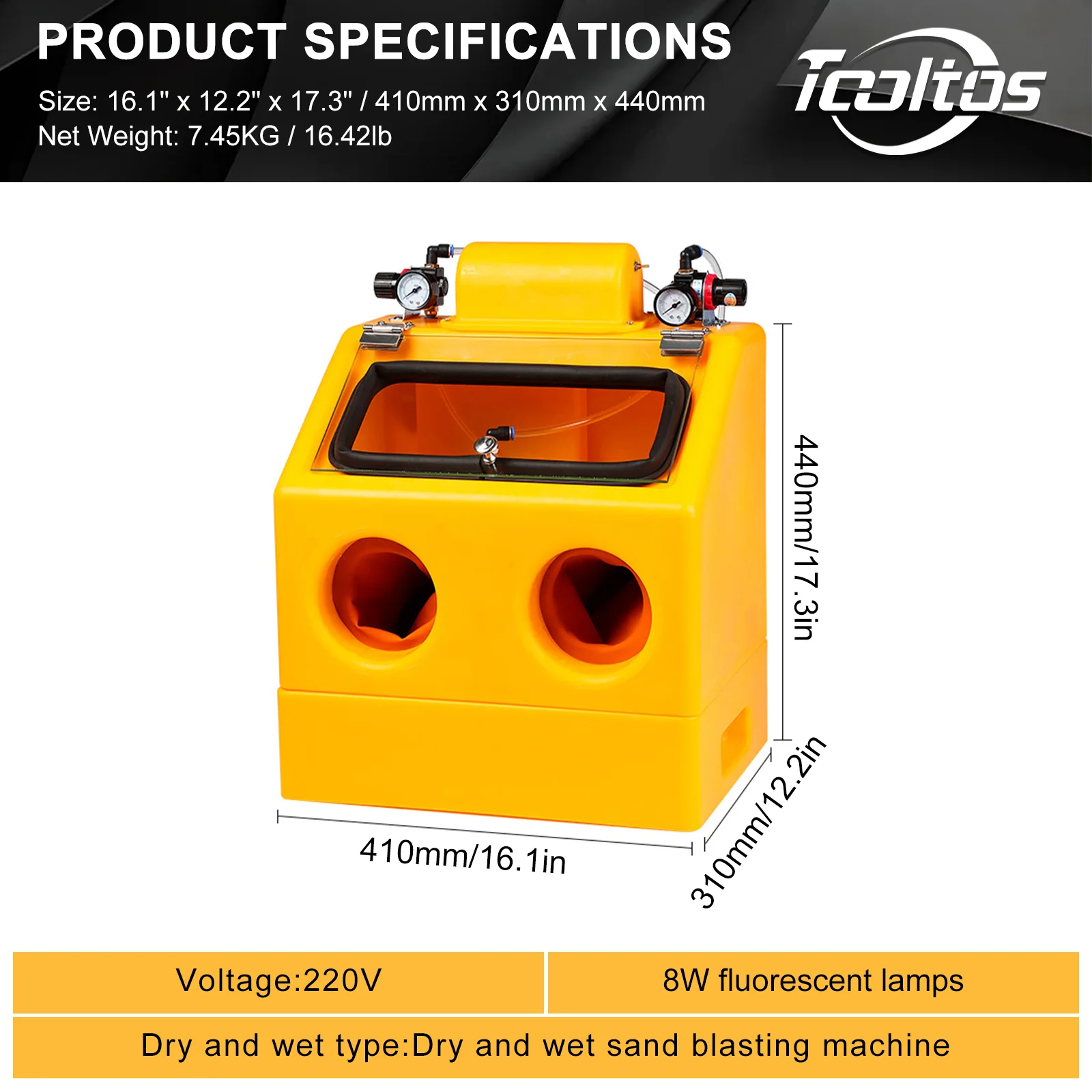 High-Performance Portable Sandblasting Cabinet – Foot Pedal-Controlled Workstation for Efficient Metal Rust & Impurity Removal