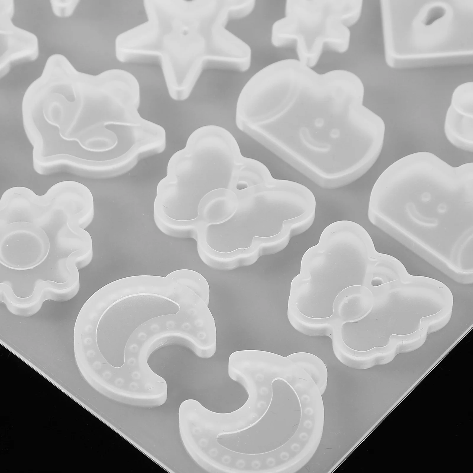 

Earring Mold Resin Moulds Molds Jewelry Moon Charms Pendant Silicone for Diy Casting