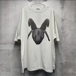 New luxury 2023 Men Punk Arnodefrance goat White Black T Shirts T-Shirt Hip Hop Skateboard Street Cotton T-Shirts Tee Top #290