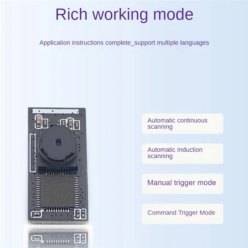 A98Z GM808 โมดูลสแกนเนอร์บาร์โค้ด QR รหัสอ่านโมดูลโมดูลสแกนขนาดเล็กมากรองรับหลายภาษา
