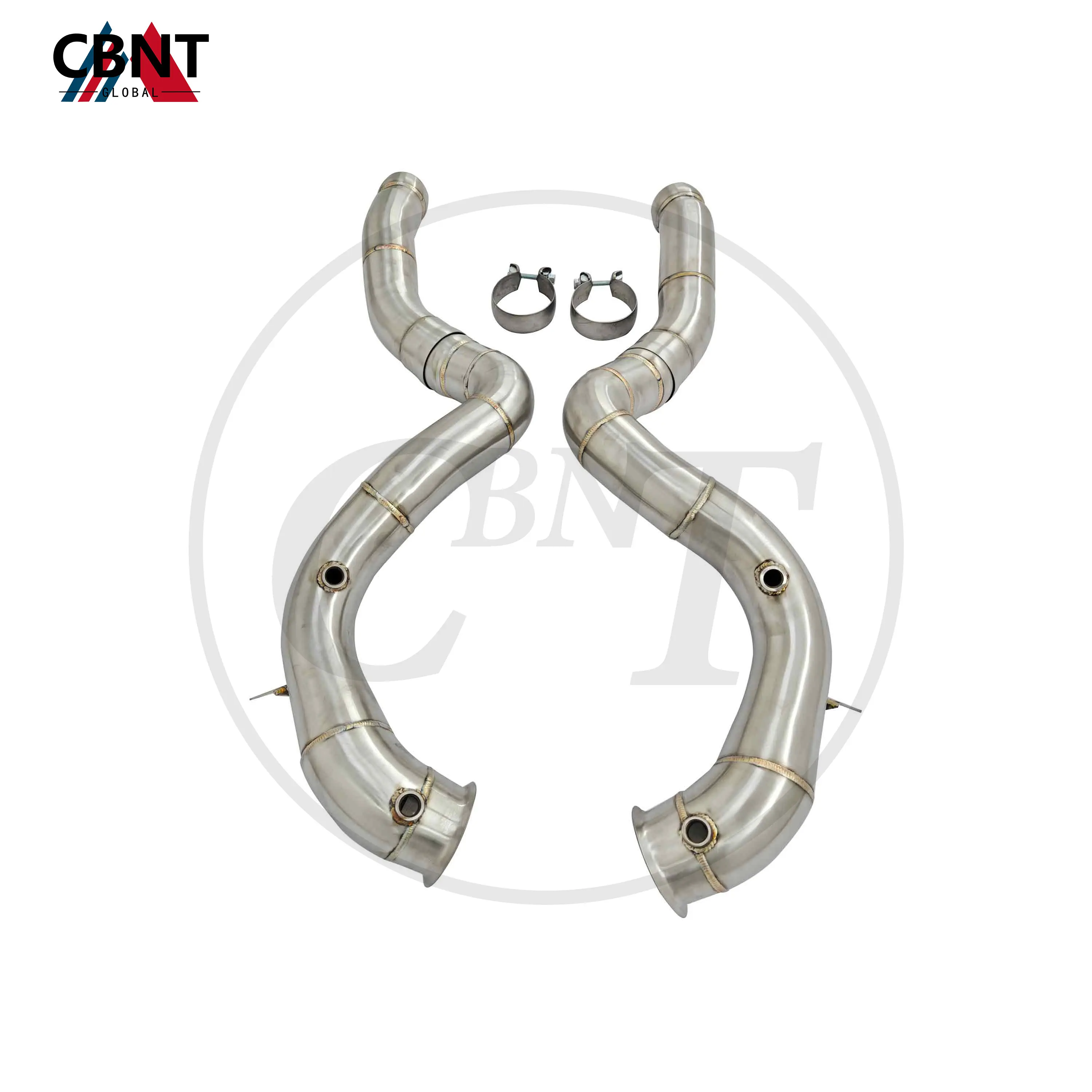 

CBNT Car Accessories Exhaust Header for Mercedes Benz C63 W205 GLC63 Straight Downpipe Without OPF SS304 Quality Exhaust Systems