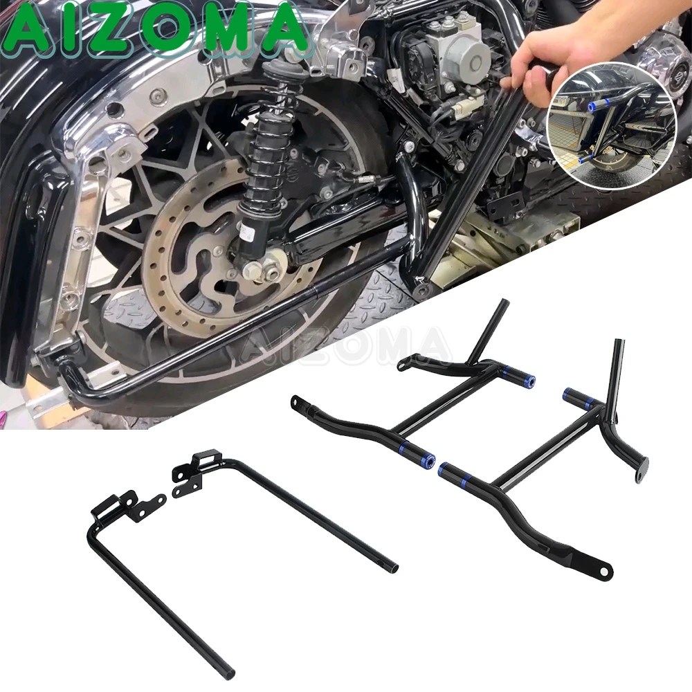

Motorcycle Saddlebag Guard Crash Bar Rail For Harley Touring Electra Glide Standard FLHT Ultra Classic FLHTCU Low FLHTCUL Steel